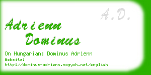 adrienn dominus business card